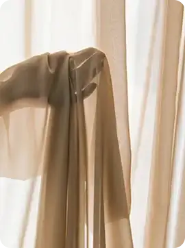 Sheer curtains diffusing natural light
