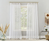 White sheer curtains modern home