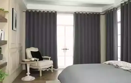 Dark gray blackout curtains Dubai