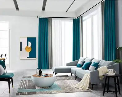 Gray living room curtains