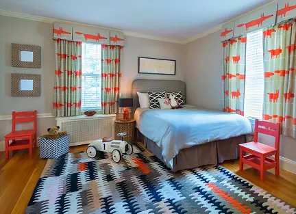 Colorful kids drapes