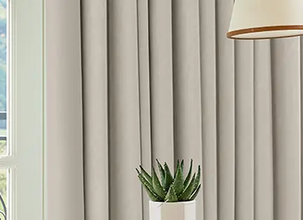 Beige blackout curtains Dubai living room