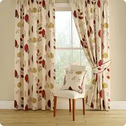 Floral living room curtains