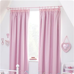 Pink kids curtains