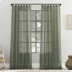 Green sheer curtains