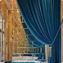 Blue luxury curtains