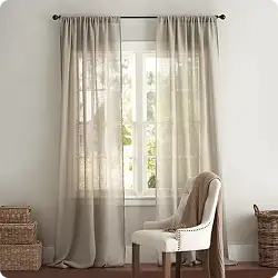 Beige sheer curtains
