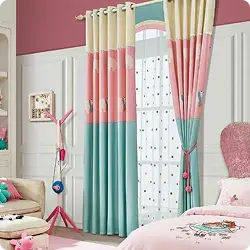 Pastel kids curtains