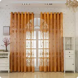 Golden sheer curtains