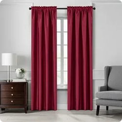 Maroon curtains