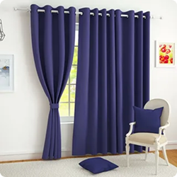 Navy blue curtains