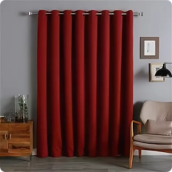 Red curtains