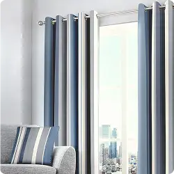 Striped curtains