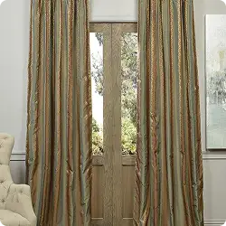 Striped window curtains