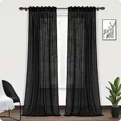 Black sheer curtains