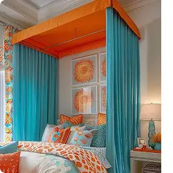 Canopy bed curtains