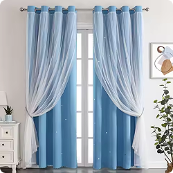 Blue sheer curtains Dubai