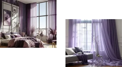 Sheer curtains living room Dubai