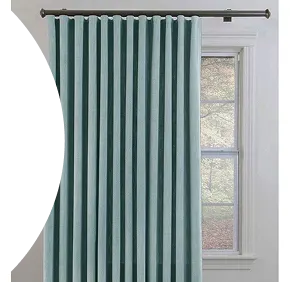 Classic cream wave curtains with tie-back Dubai home