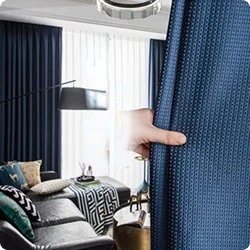 Blue Soundproof Curtain