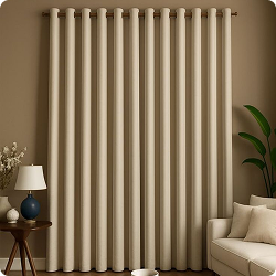 Cream Soundproof Curtain