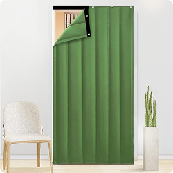 Green Soundproof Strip Curtain