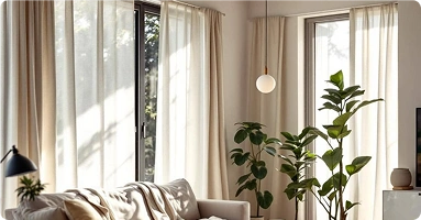 Luxury sheer window curtains
