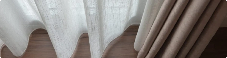 Sheer curtain fabric close-up