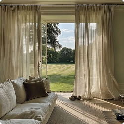 Cream Sheer Curtains