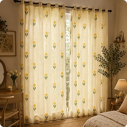 Floral Sheer Curtains