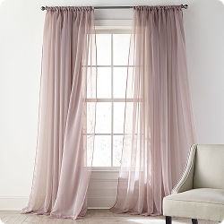Pink Sheer Curtains